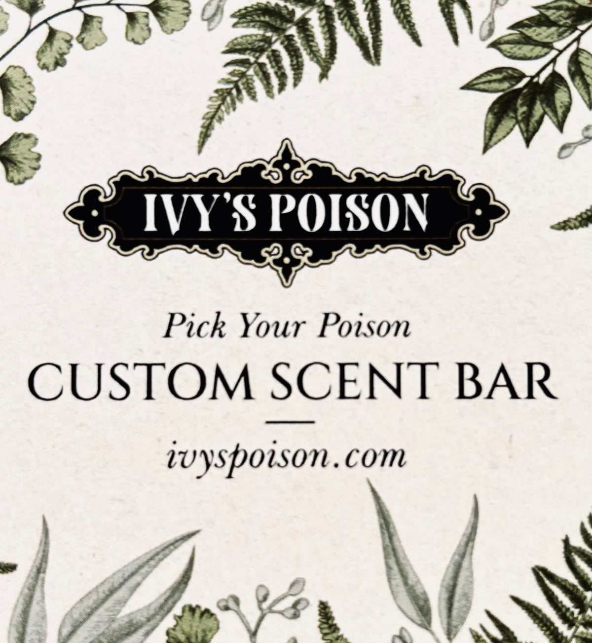 ‘Pick Your Poison’ Mini Custom Scent Bar (Local Markets)